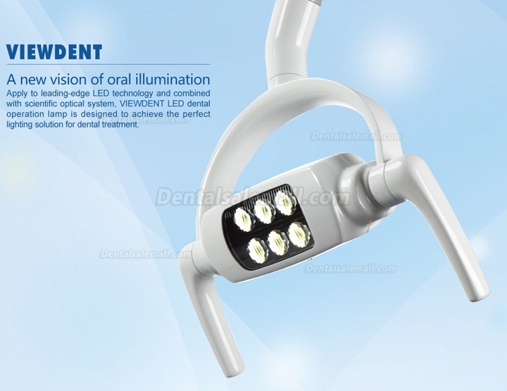Ceiling-mounted Dental Oral Light Lamp Operating Lamp 6 LED Lens With Arm